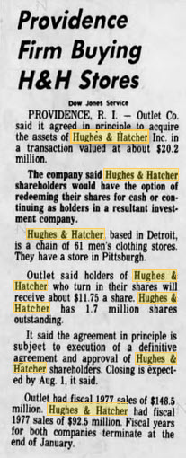 Hughes & Hatcher - CHANGING HANDS IN MAY 1977